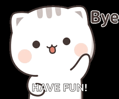 Cartoon Cat Saying Bye