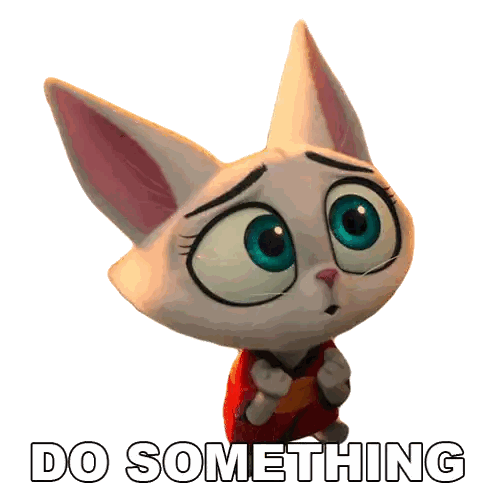 Cartoon Cat Saying Do Something