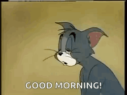 Cartoon Cat Saying Good Morning GIF