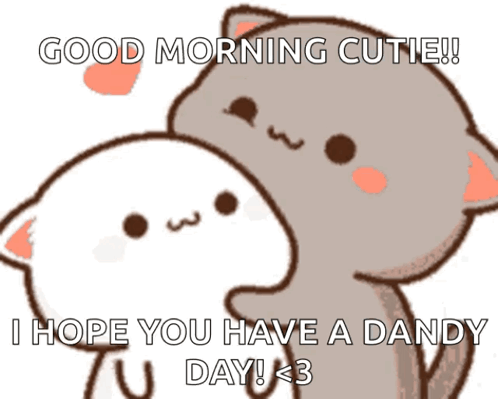 Cartoon Cat Saying Good Morning