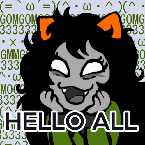 Cartoon Cat Saying Hello All GIF