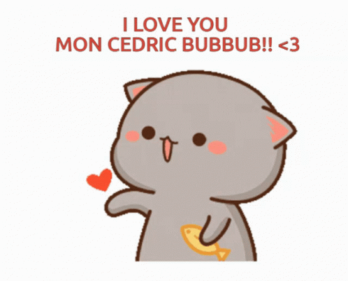 Cartoon Cat Saying I Love You