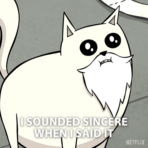 Cartoon Cat Saying I Sounded Sincere Netflix