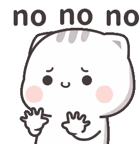 Cartoon Cat Saying No No No
