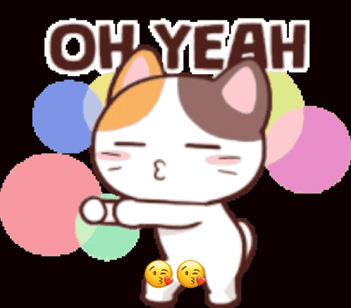 Cartoon Cat Saying Oh Yeah GIF