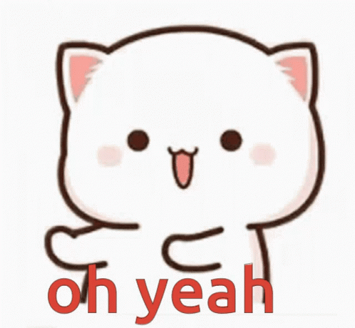 Cartoon Cat Saying Oh Yeah