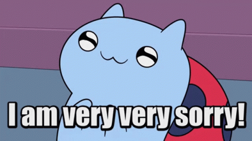 Cartoon Cat Saying Sorry