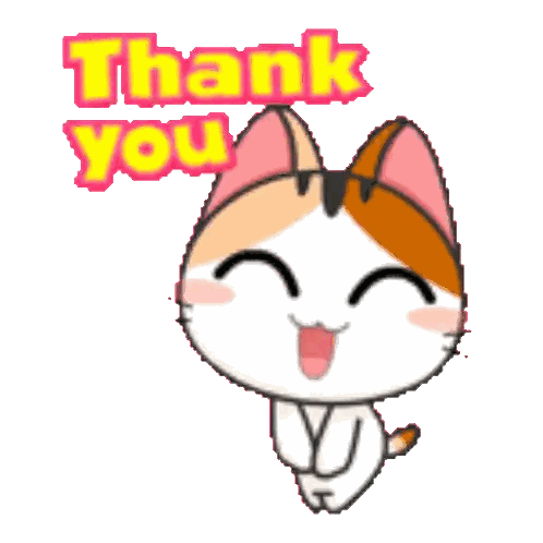 Cartoon Cat Saying Thank You