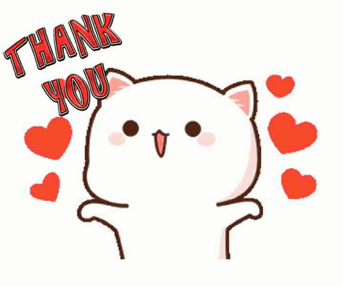 Cartoon Cat Saying Thank You