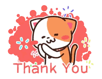Cartoon Cat Saying Thank You