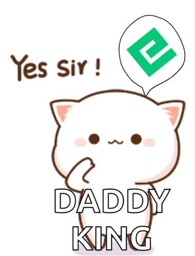 Cartoon Cat Saying Yes Sir Daddy King