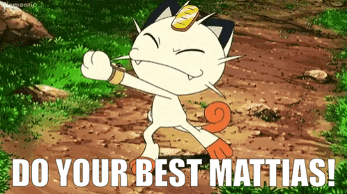 Cartoon Cat Says Do Your Best Mattias