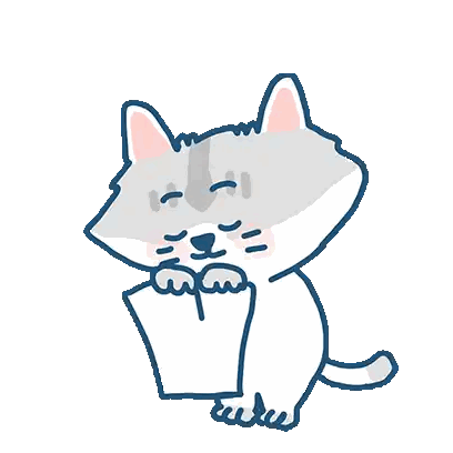 Cartoon Cat Scratching Itself