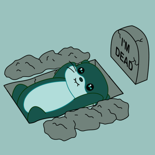 Cartoon Cat Sitting in Grass Ive Got a Secret