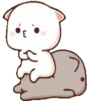 Cartoon Cat Sitting on Top of Cat