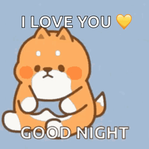 Cartoon Cat Sleeping I Love You Good Night GIF