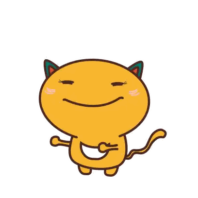 Cartoon Cat Smiling and Holding Knife
