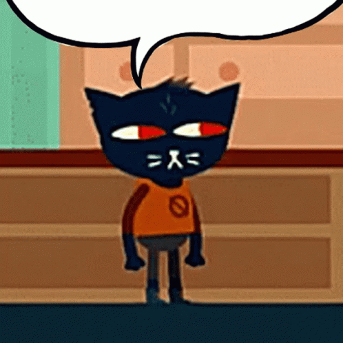 Cartoon Cat Speech Bubble Eye
