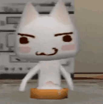 Cartoon Cat Standing On Orange Object GIF