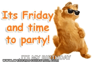Cartoon Cat Sunglasses It's Friday Party