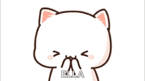 Cartoon Cat Surrounded By Hearts Ella GIF