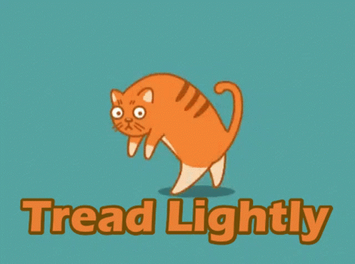 Cartoon Cat Tread Lightly