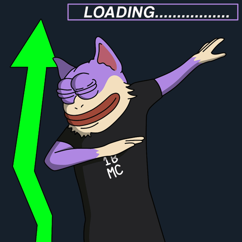 Cartoon Cat Wearing 1b Mc Shirt