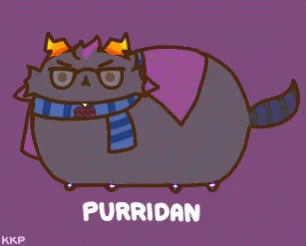 Cartoon Cat Wearing Glasses And Scarf GIF