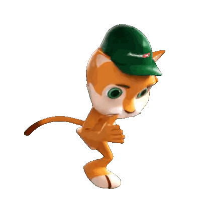 Cartoon Cat Wearing Subway Hat