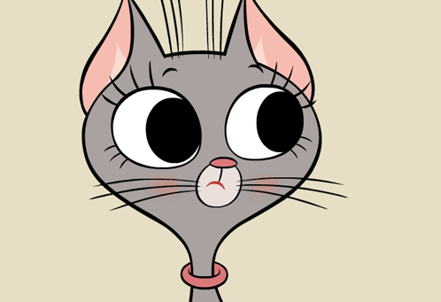 Cartoon Cat With Big Eyes GIF