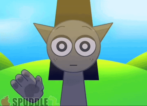 Cartoon Cat With Big Eyes Spuddle