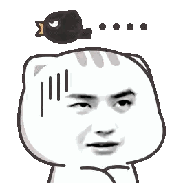 Cartoon Cat With Bird on Head