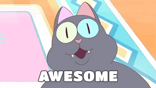 Cartoon Cat With Blue Eyes Awesome GIF