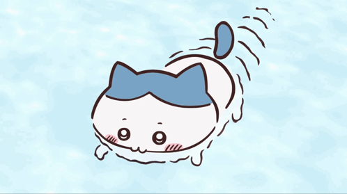 Cartoon Cat With Blue Headband GIF