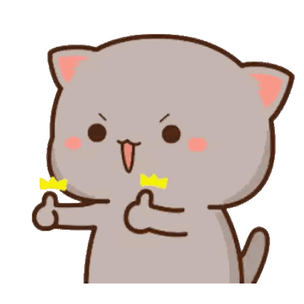 Cartoon Cat with Bow Tie Thumbs Up