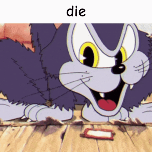 Cartoon Cat With Die