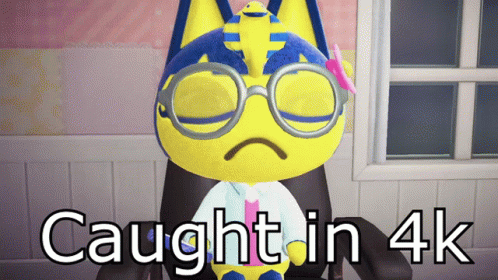 Cartoon Cat with Glasses Caught in 4K