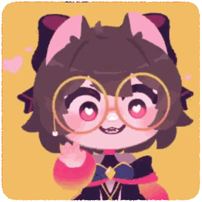 Cartoon Cat with Glasses