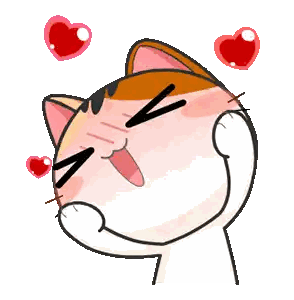 Cartoon Cat With Heart Eyes