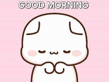 Cartoon Cat With Heart in Eye Saying Good Morning