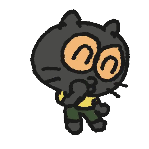 Cartoon Cat With Heart Nose