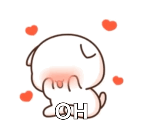 Cartoon Cat With Hearts And Oh GIF