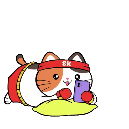 Cartoon Cat With I Love U Headband