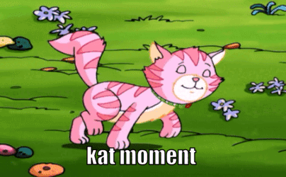 Cartoon Cat With Kat Moment