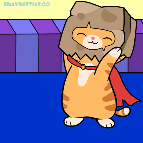 Cartoon Cat with Lion Mane