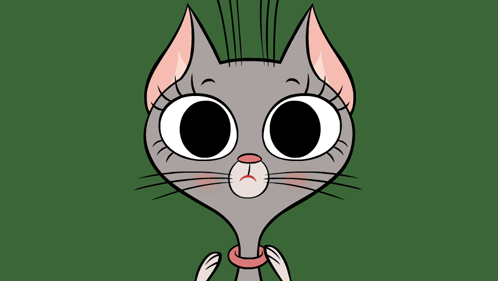 Cartoon Cat With Mouth Open