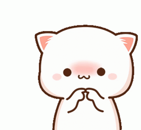 Cartoon Cat with Pink Face
