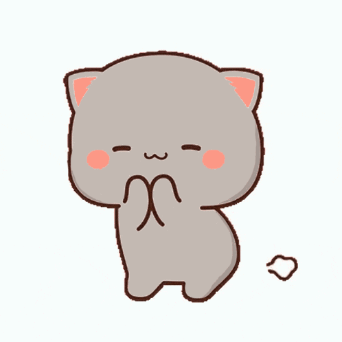 Cartoon Cat with Pink Nose