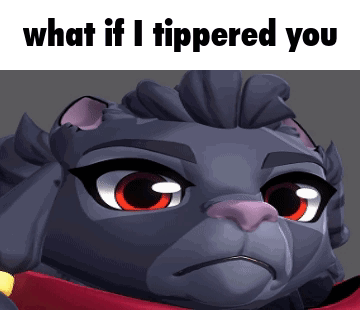 Cartoon Cat With Red Eyes What If I Tippered You GIF
