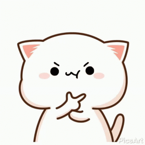 Cartoon Cat with Red Tongue Making Funny Face